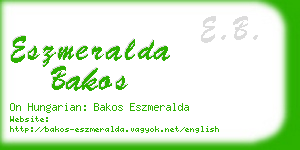 eszmeralda bakos business card